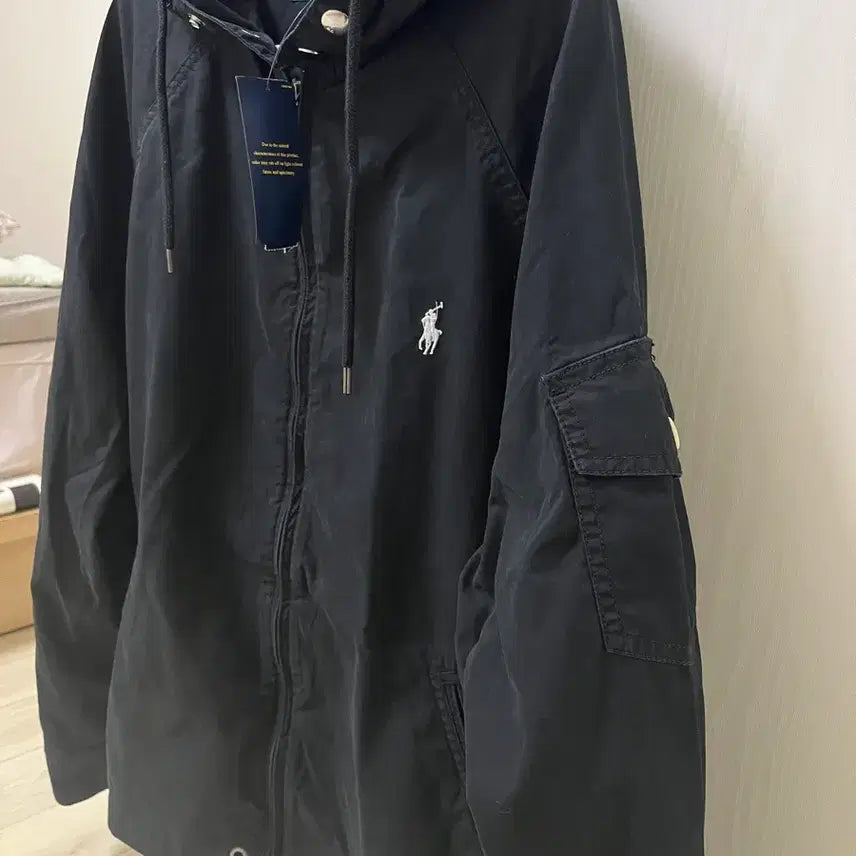 [BUNJANG] Polo Ralph Lauren Utility Windbreaker Jacket - Black (L) / 폴로랄프로렌 윈드브레이커 유틸리티자켓 블랙 L사이즈