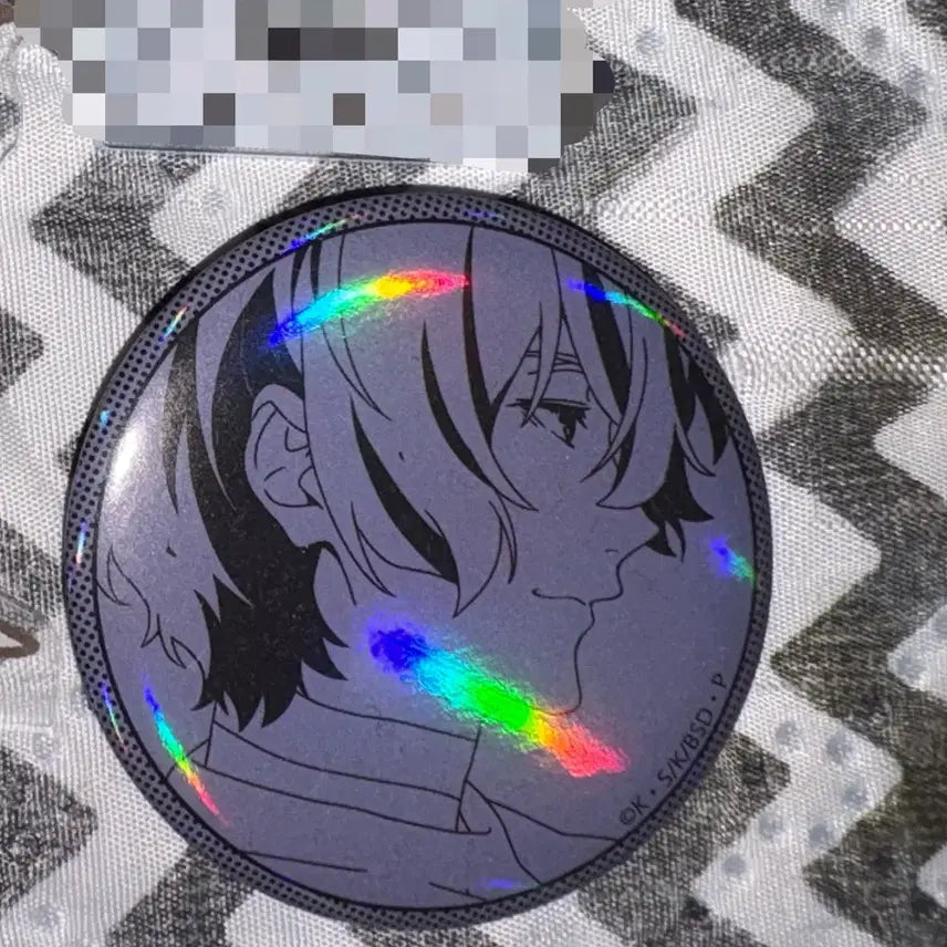 [BUNJANG] Bungo Stray Dogs Osamu Dazai Hologram Can Badge / 다자이 오사무 문스독 문호스트레이독스 홀로그램 캔뱃지