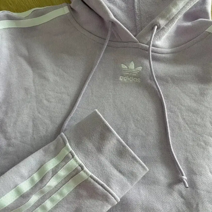 [BUNJANG] Adidas Cropped Hoodie Lavender / [S/연보라]아디다스 크롭후드 후드티 크롭후드티 후드집업 후집
