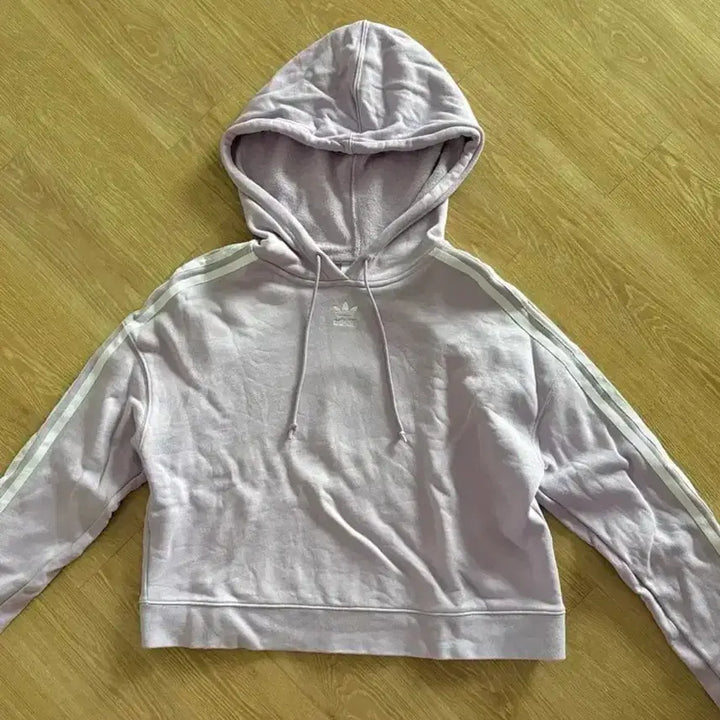 [BUNJANG] Adidas Cropped Hoodie Lavender / [S/연보라]아디다스 크롭후드 후드티 크롭후드티 후드집업 후집