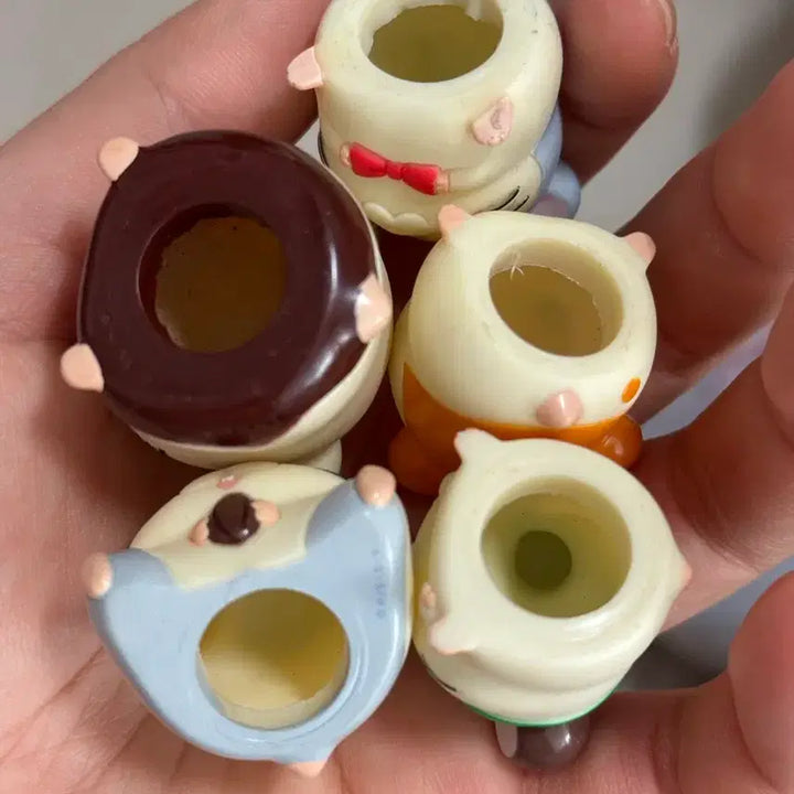 [BUNJANG] Classic Hamtaro Hand Soft Vinyl Figure Bundle Set (5 types) / 고전 하무타로 햄토리 손가락 소프비 피규어 5종 일괄