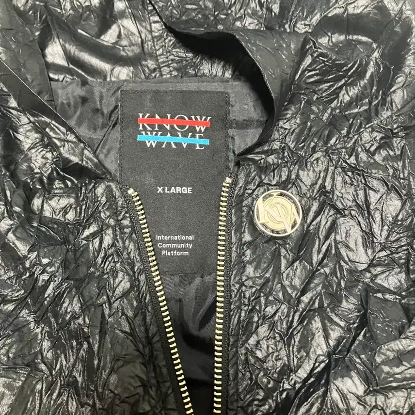 [BUNJANG] Nowave Wrinkle Hooded Zip-up XL / 노우웨이브 링클 후드집업 XL