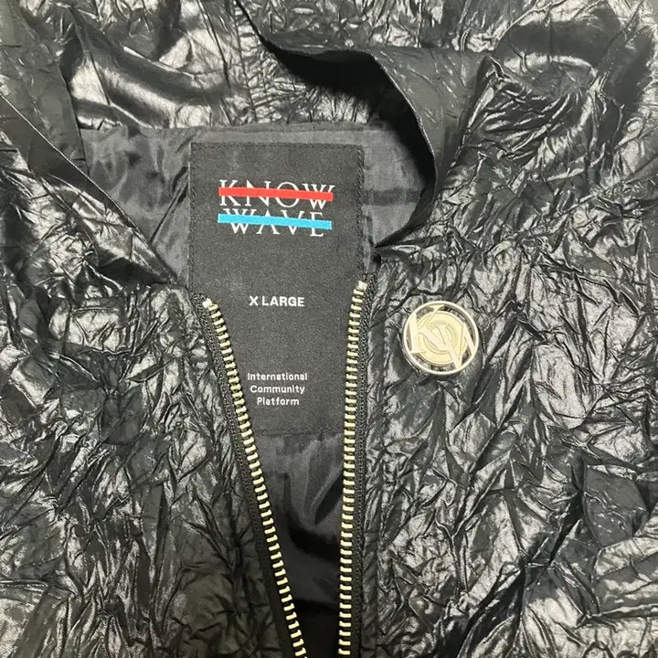 [BUNJANG] Nowave Wrinkle Hooded Zip-up XL / 노우웨이브 링클 후드집업 XL