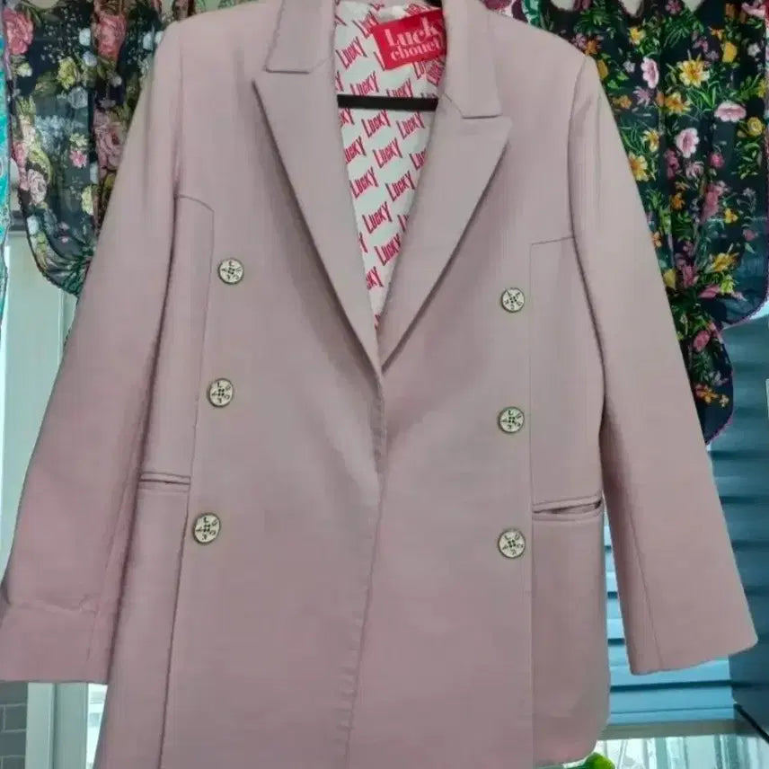 [BUNJANG] Lucky Chouette Pink Jacket 36 / 럭키슈에뜨]핑크 자켓 36