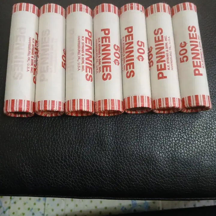 [BUNJANG] US Lincoln 1 Penny Coin Bundle Set (7 Rolls) / 미국1페니 7롤 일괄 (뒤집기용 사용제)