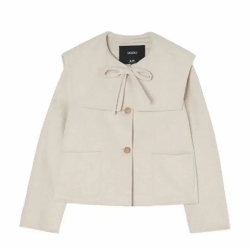 [BUNJANG] Sailor Ribbon Wrap Coat / 랩 세일러 리본 코트