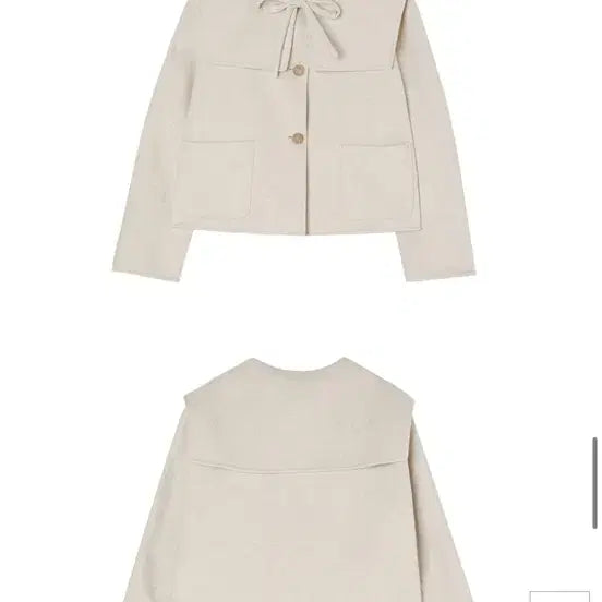 [BUNJANG] Sailor Ribbon Wrap Coat / 랩 세일러 리본 코트