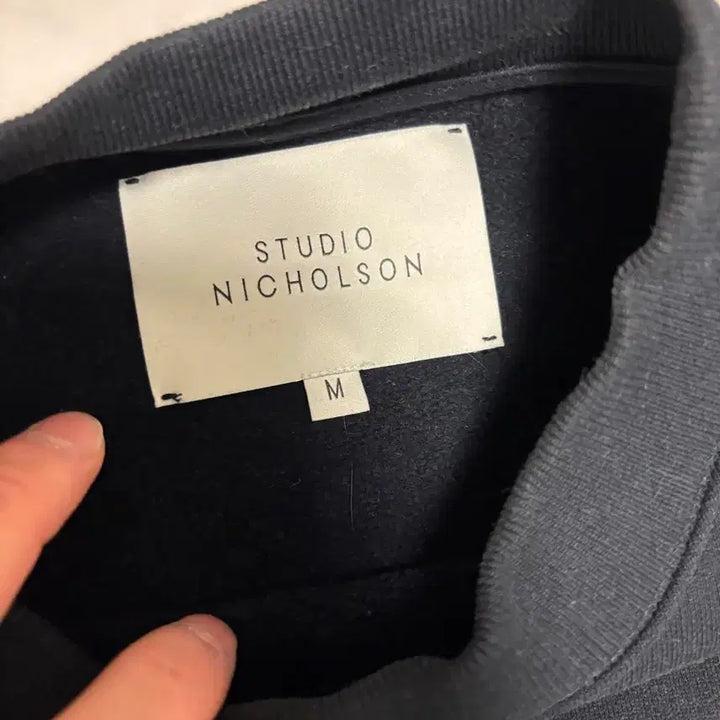 [BUNJANG] Studio Nicholson Oversized Black Sweatshirt / 스튜디오 니콜슨 오버핏 맨투맨