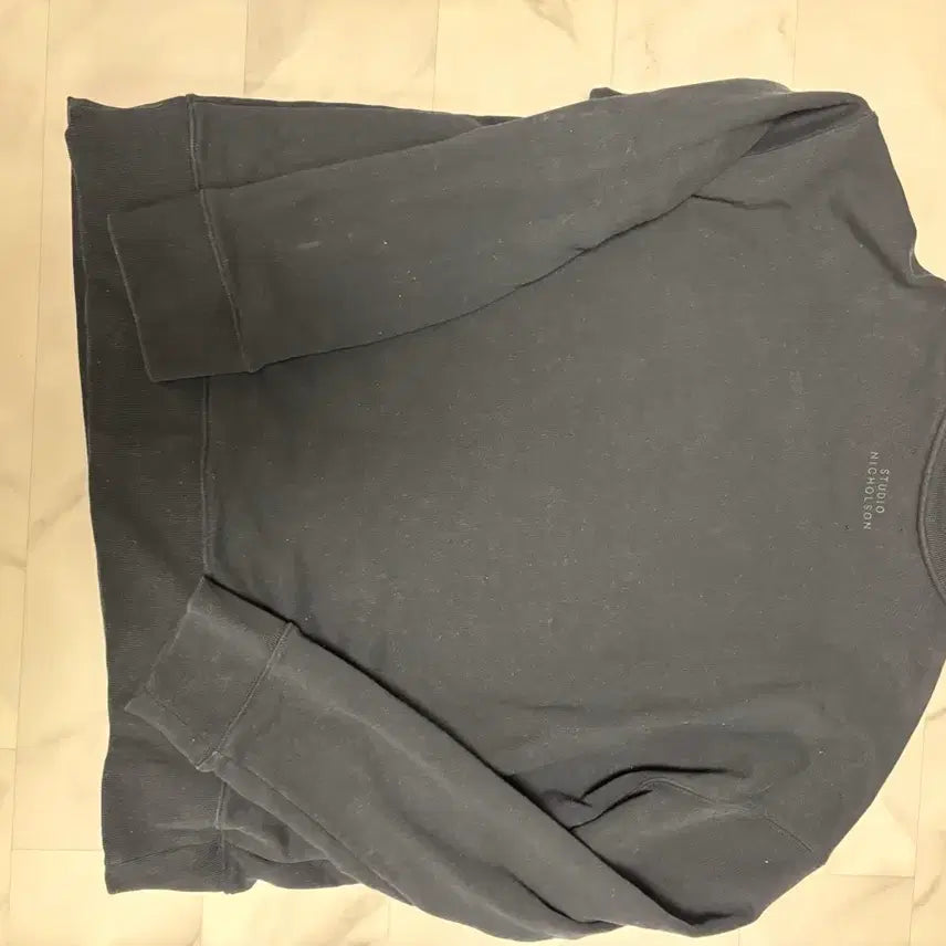 [BUNJANG] Studio Nicholson Oversized Black Sweatshirt / 스튜디오 니콜슨 오버핏 맨투맨