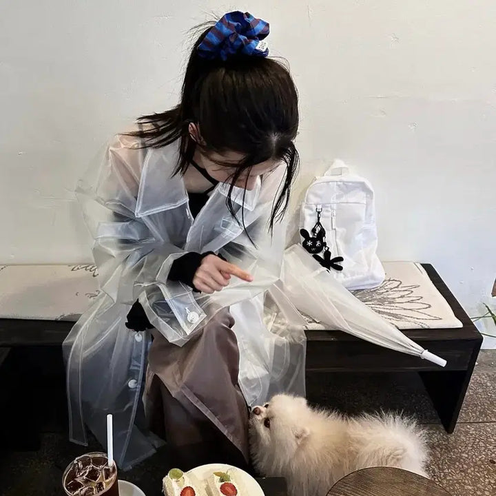 [BUNJANG] Rit Kim Rainbow Long Coat BlackUp Outer Jacket / 우화 레인보우 롱 코트 릿킴 블랙업 아우터 자켓 일본 빈티지