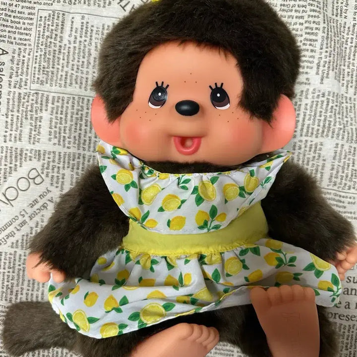 [BUNJANG] Monchhichi Lemon Large Plush / 택포 몬치치 레몬 라지 택없음