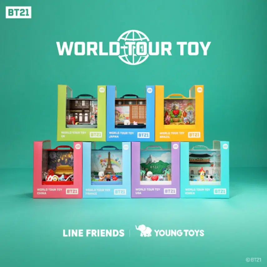 [SOLD OUT] Bt21 WoORLD TOUR TOY 피규어 일괄