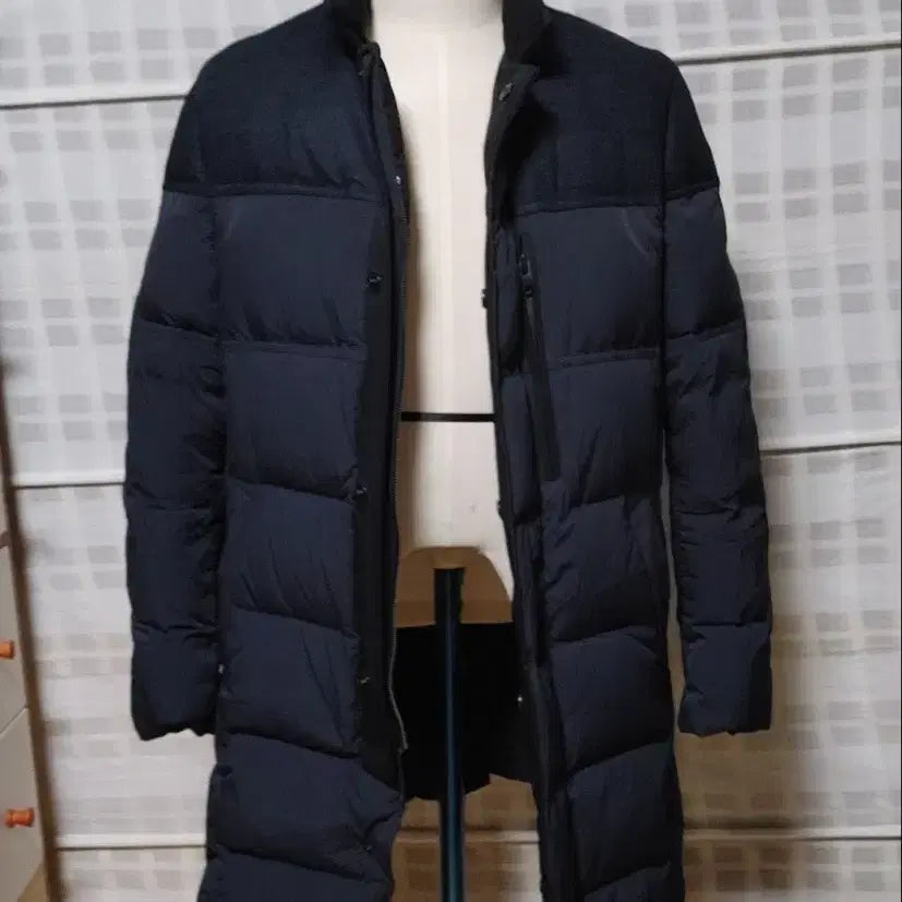 [BUNJANG] Time Homme Navy Goose Down Padding Coat / (한섬) 타임옴므 네이비 구스다운 패딩 코트 100