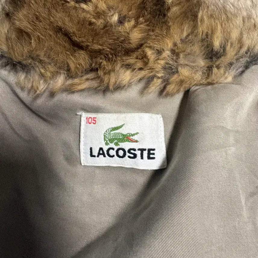 [BUNJANG] Lacoste Fur Hooded Detachable Liner Coat / 라코스테 퍼 후드 코트 내피탈부착