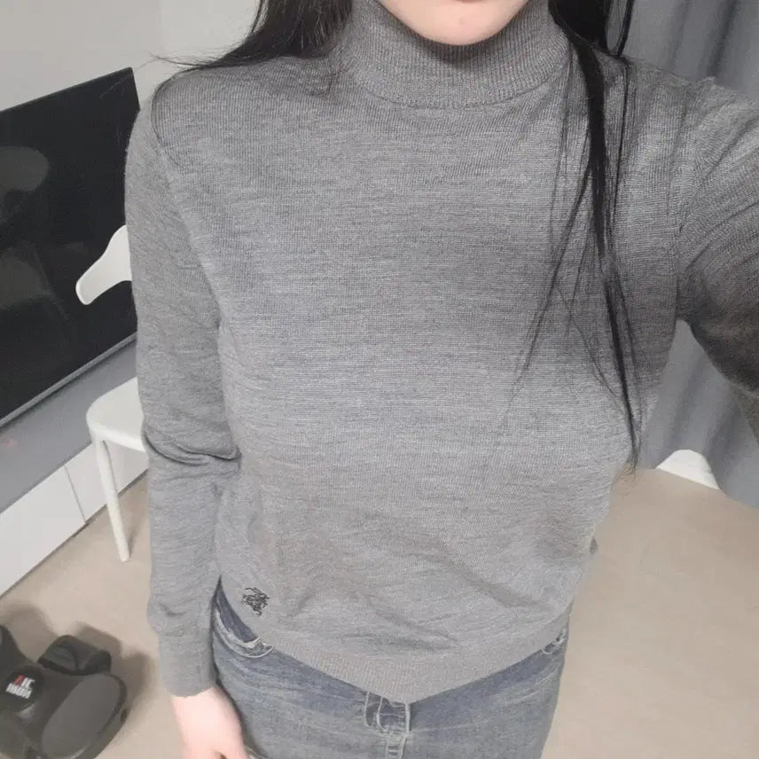 [BUNJANG] Burberry Half-Neck Knit Sweater / 버버리 반목니트