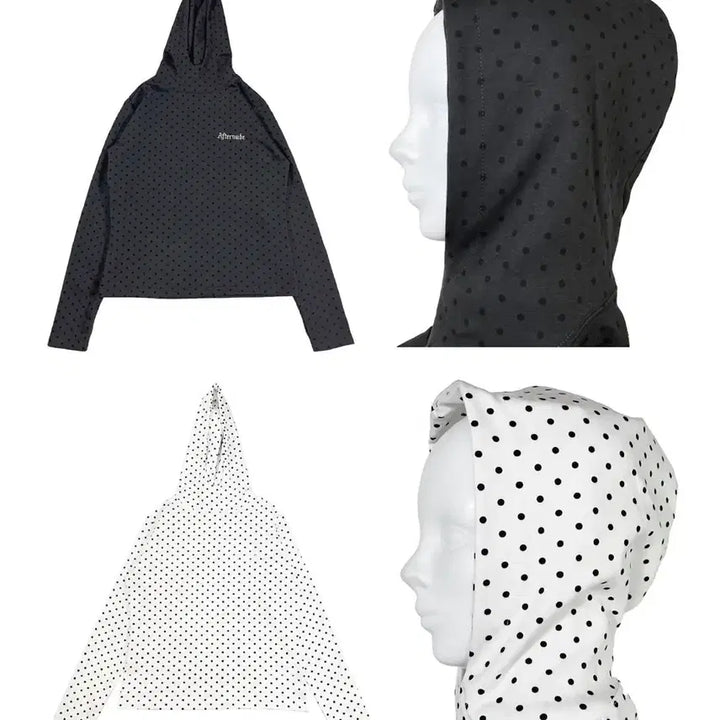 [BUNJANG] Afternude Charcoal Dot Hoodie / Afternude 차콜 도트 후드티 (품절템) 애프터누드