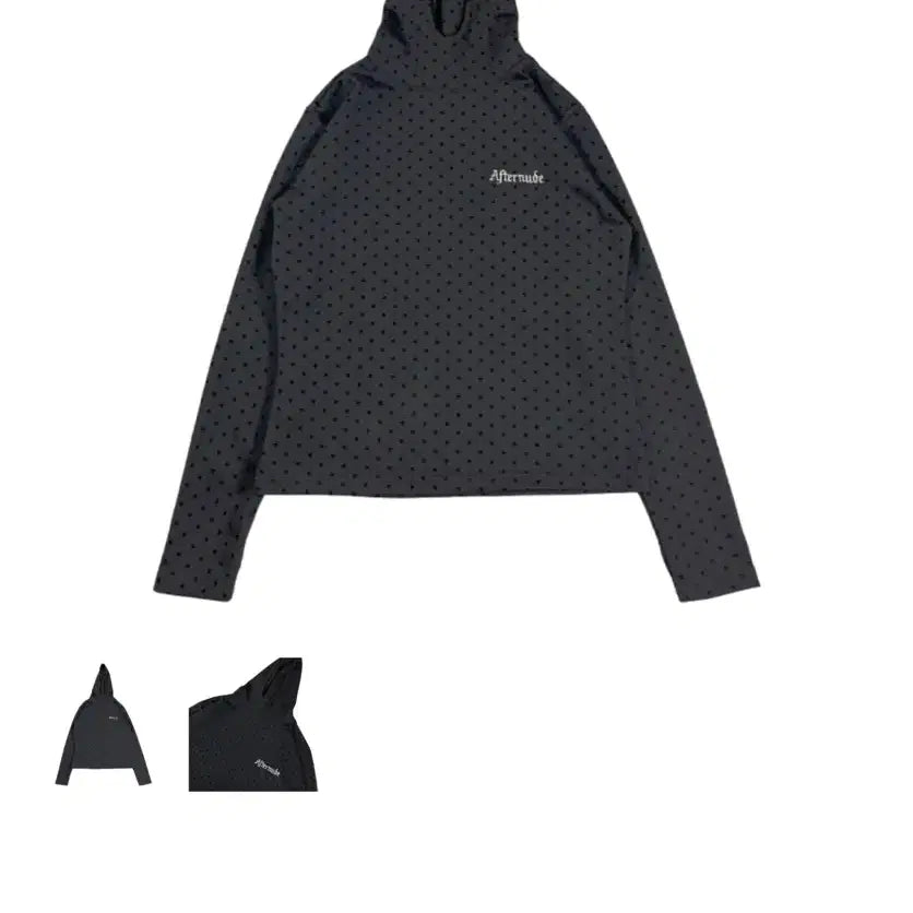 [BUNJANG] Afternude Charcoal Dot Hoodie / Afternude 차콜 도트 후드티 (품절템) 애프터누드
