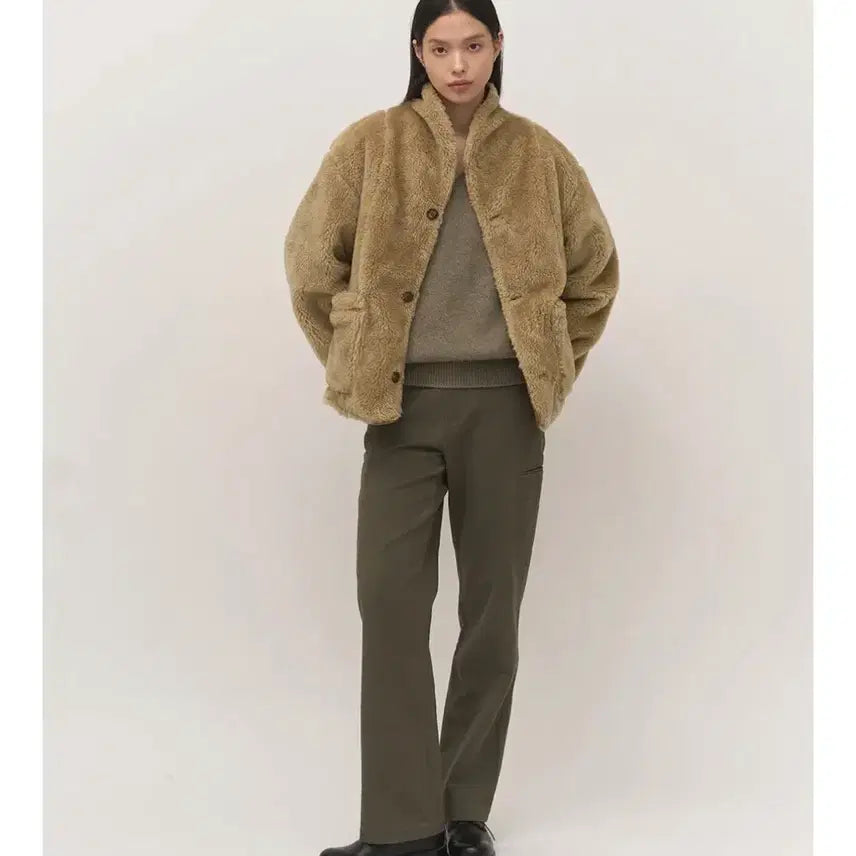 [BUNJANG] Roughside White Label Reversible Shearling Coat Camel / 러프사이드 화이트라벨 리버시블 퍼 코트 카멜