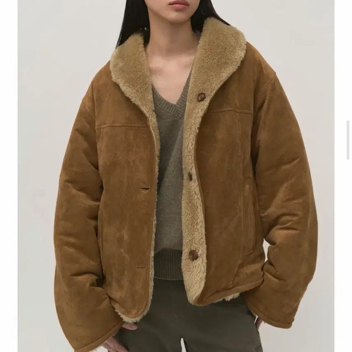 [BUNJANG] Roughside White Label Reversible Shearling Coat Camel / 러프사이드 화이트라벨 리버시블 퍼 코트 카멜
