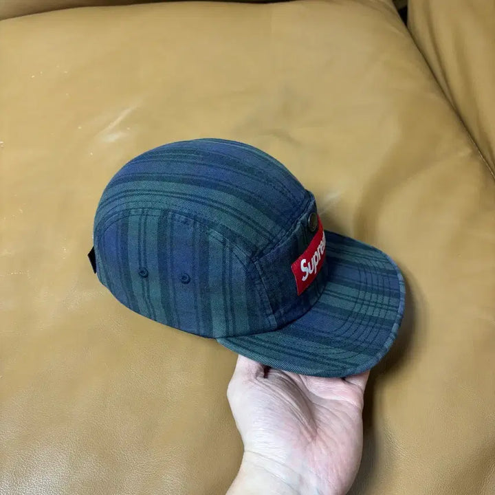 [BUNJANG] Supreme Box Logo Tartan Check Camp Cap / 슈프림 캠프캡 모자 박스로고 타탄 체크