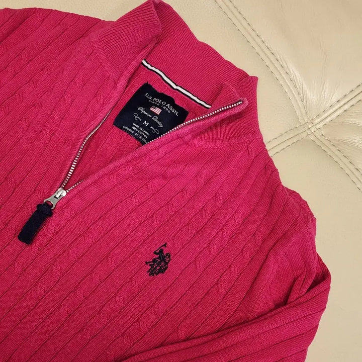 [BUNJANG] U.S. POLO ASSN Half Zip Knit Sweater / U.S. POLO ASSN 하프 집업 니트 M