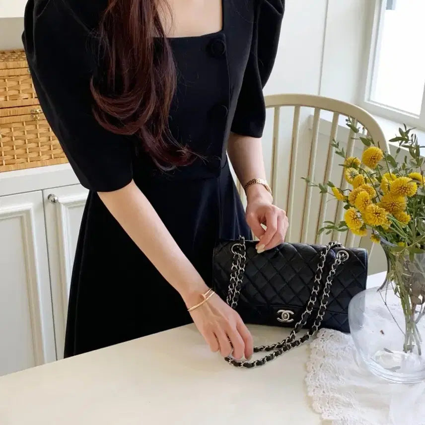 [BUNJANG] Vicinie Double Square Dress (Large) / 바이씨니 더블스퀘어ops (라지)