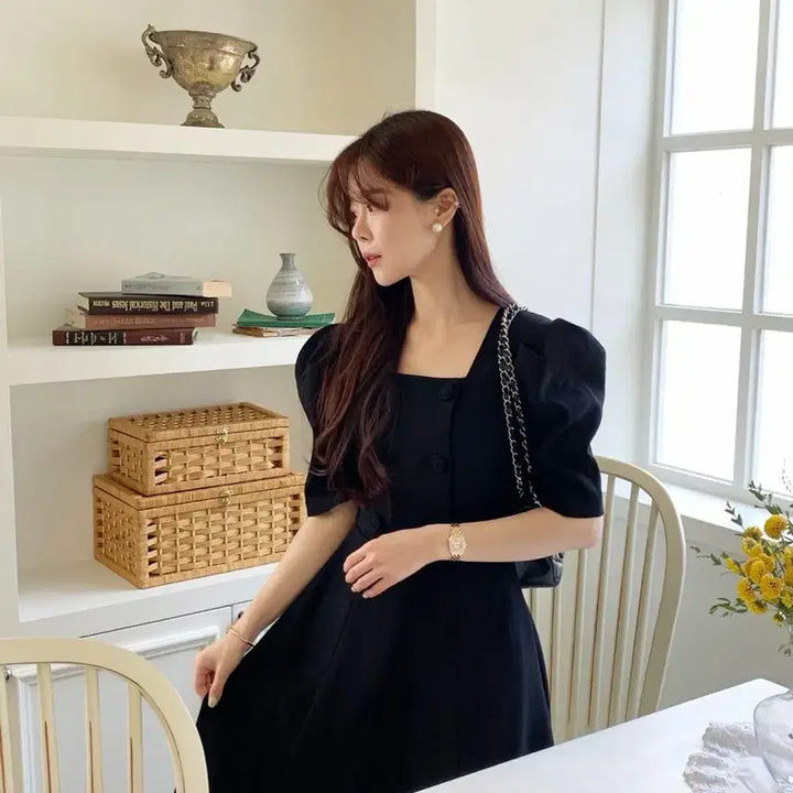 [BUNJANG] Vicinie Double Square Dress (Large) / 바이씨니 더블스퀘어ops (라지)