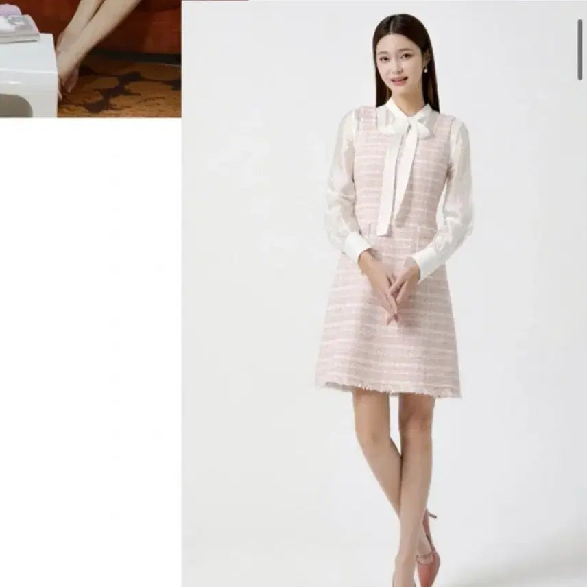 [BUNJANG] It MICHAA Tweed Bustier Mini Dress Ivory / 잇미샤 트위드 뷔스티에 미니 원피스 아이보리