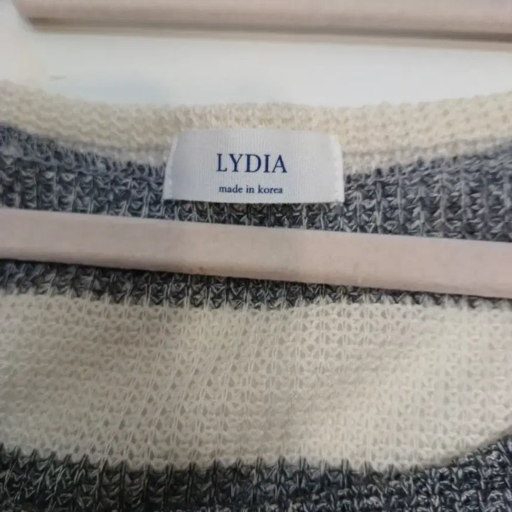 [BUNJANG] LYDIA Striped Crop Knit Top / LYDIA 스트라이프 크롭 니트 긴팔 봄가을 85사이즈   63145