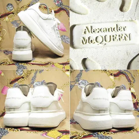 [BUNJANG] Alexander McQueen Oversole Sneakers / 영국명품 알렉산더멕퀸 553770 카프스킨 오버솔 스니커즈 235