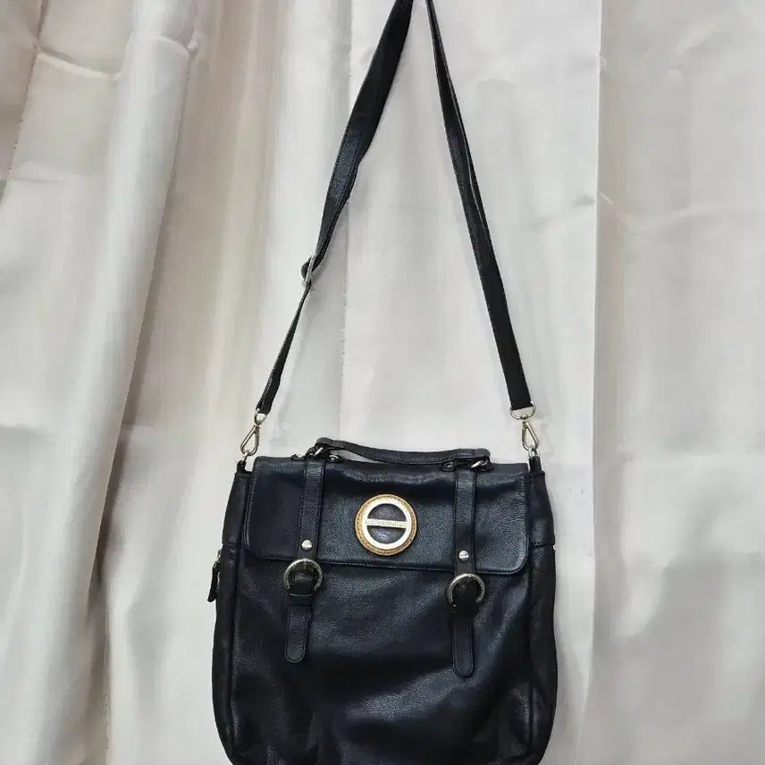 [BUNJANG] Borbonese Leather Crossbody Bag / 보르보네제 가죽 크로스백 블랙