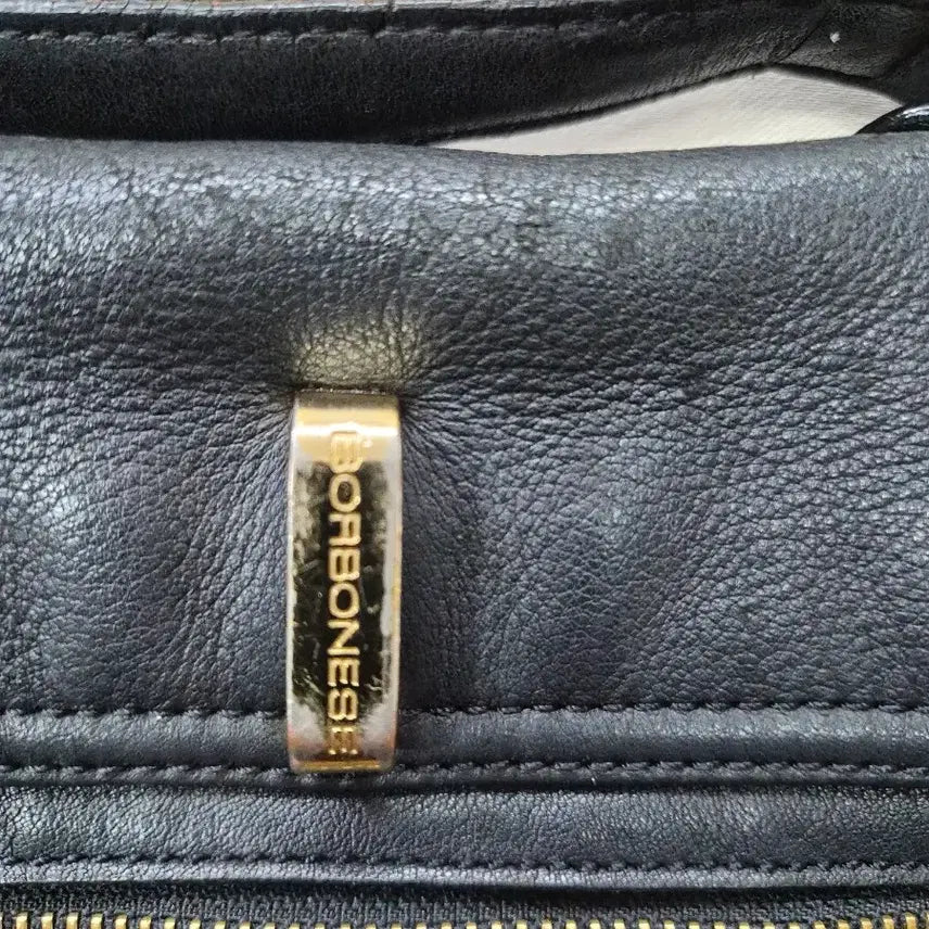 [BUNJANG] Borbonese Leather Crossbody Bag / 보르보네제 가죽 크로스백 블랙