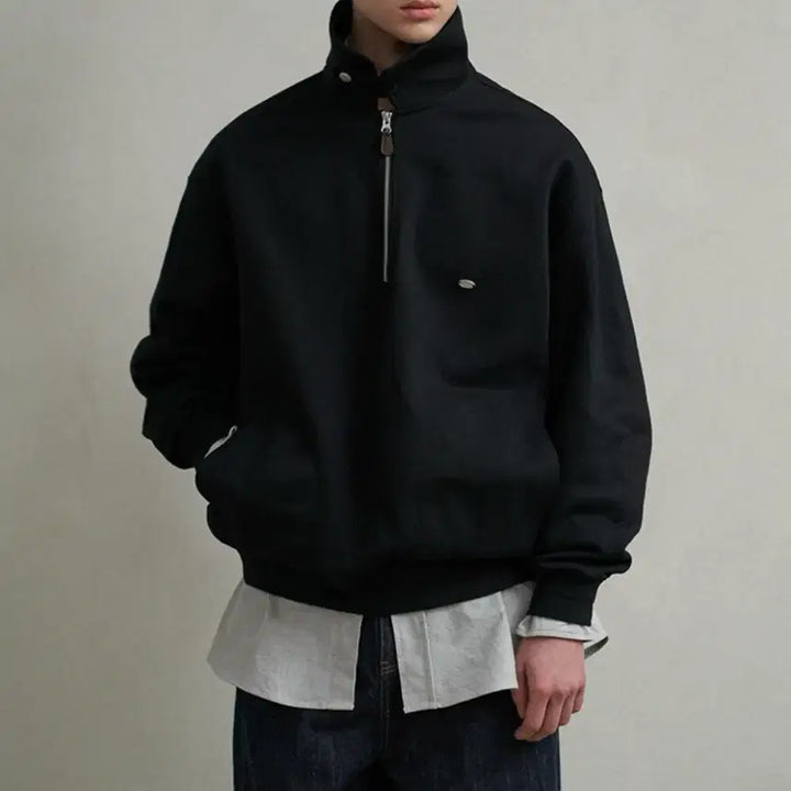 [BUNJANG] Lafarge Store Heavy Cotton Pullover Sweatshirt (L) / 라퍼지스토어-헤비코튼풀오버칼라스웻셔츠(L새상품)