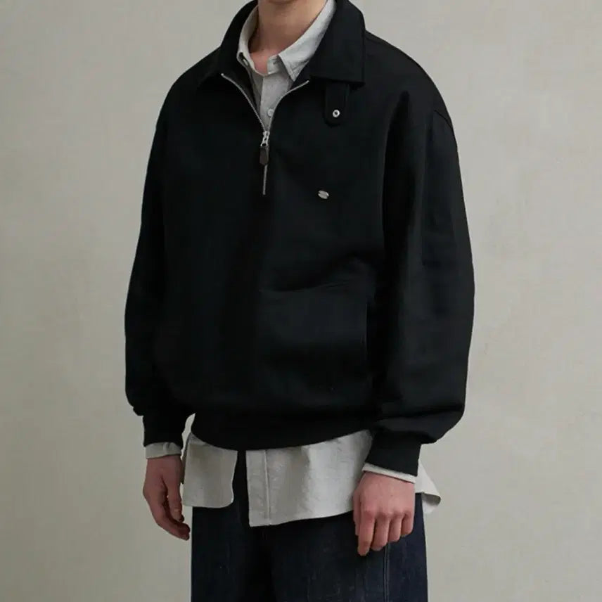 [BUNJANG] Lafarge Store Heavy Cotton Pullover Sweatshirt (L) / 라퍼지스토어-헤비코튼풀오버칼라스웻셔츠(L새상품)