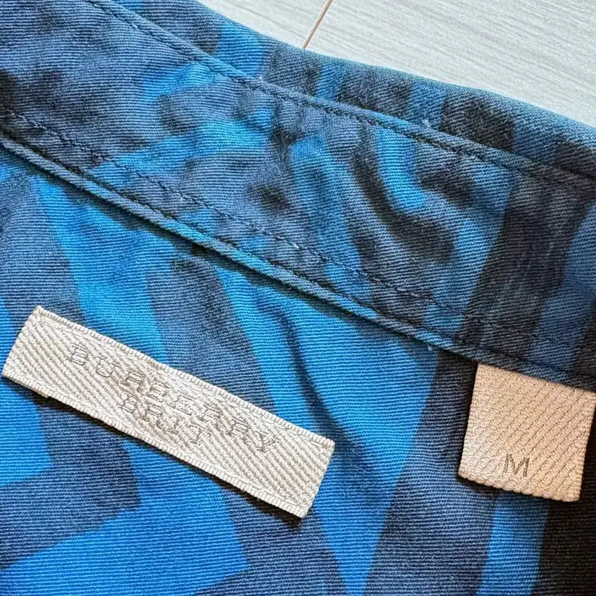 [BUNJANG] Burberry Blue Label Blue Pattern Shirt / 정품 버버리 블루라벨 블루 패턴 셔츠