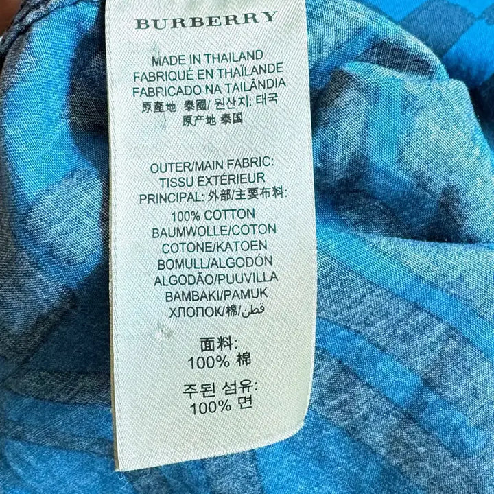 [BUNJANG] Burberry Blue Label Blue Pattern Shirt / 정품 버버리 블루라벨 블루 패턴 셔츠