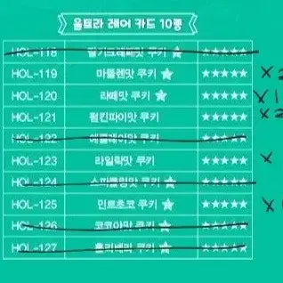 [BUNJANG] Cookie Run Kingdom Ultra Rare Card Bundle Set / 쿠키런킹덤 카드 4탄 울트라 레어 카드 7장 일괄판매