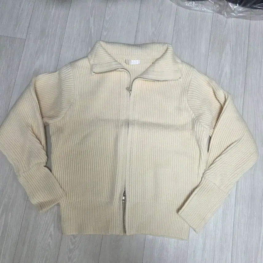 [BUNJANG] Knitted Zip-Up Cardigan / ㅁ새상품ㅁ 양집업 니트 가디건