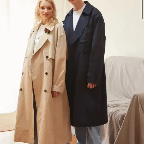 [BUNJANG] Midnightmove Beige Trench Coat / 미드나잇무브 베이지 트렌치 코트