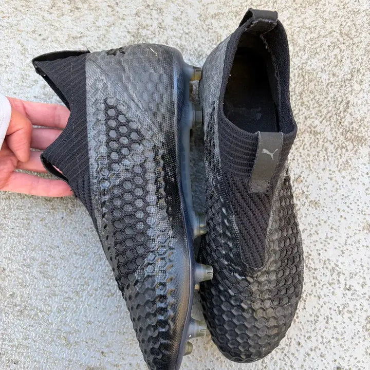 [BUNJANG] Puma Future 18.1 Netfit 255 All Black Cleats / 푸마 퓨쳐 18.1 넷핏 255 올블랙