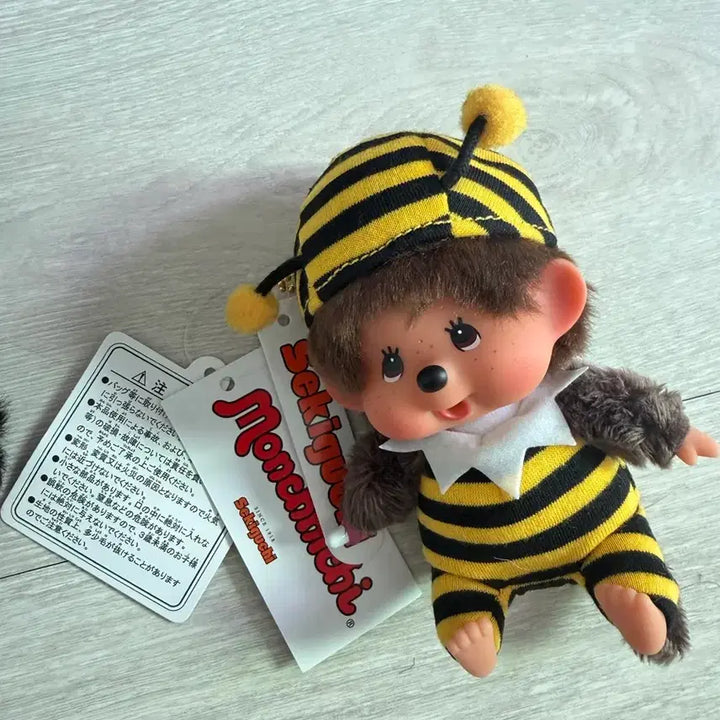 [BUNJANG] Monchhichi Big Head SS Bee Keychain / 몬치치 빅헤드 SS 꿀벌 키 체인 새상품