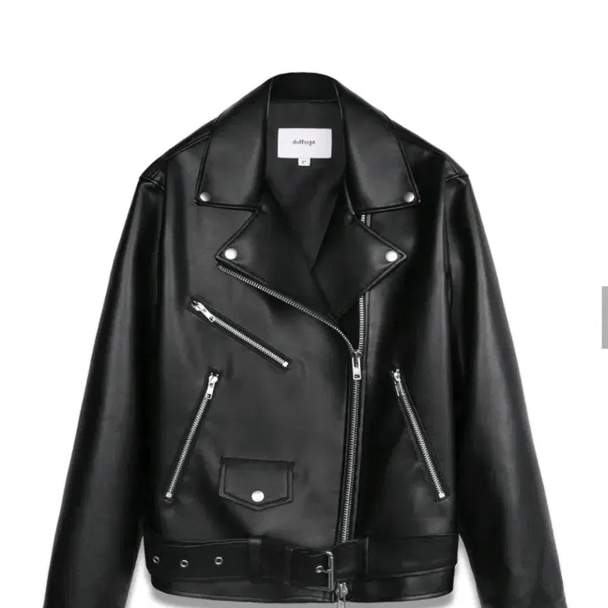 [BUNJANG] Dopef Faux Leather Double Rider Jacket / (새상품) 도프셉 FAUX Leather Double Rider Jack