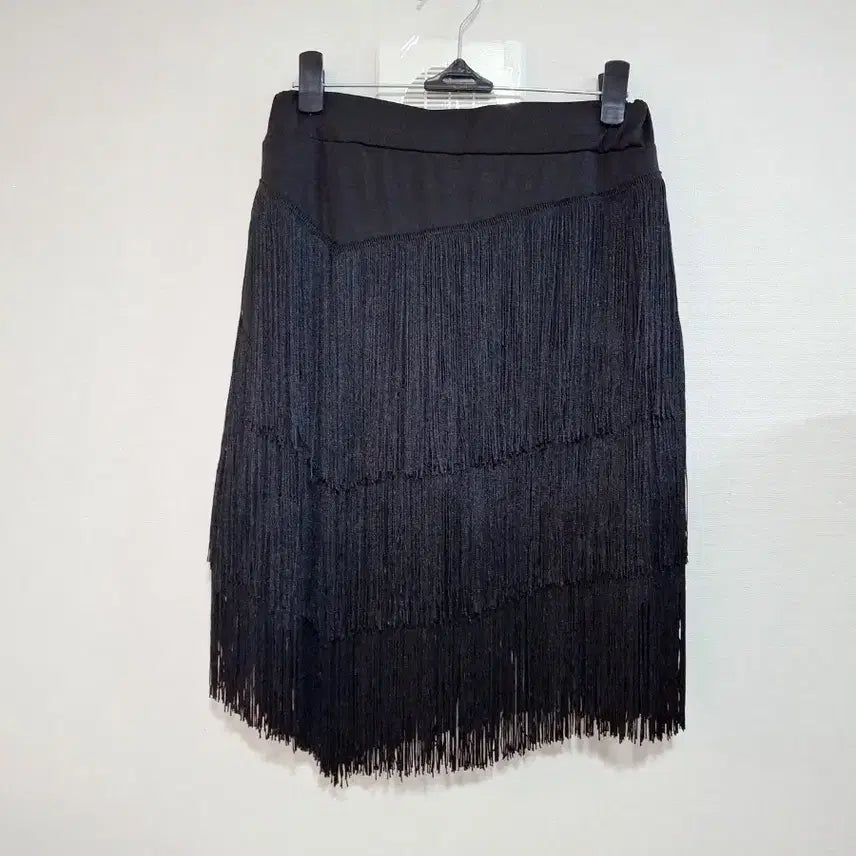 [BUNJANG] Black Pleated Four-Tier Dance Skirt / 블랙 라인댄스 언블플릿츠4단  스커트