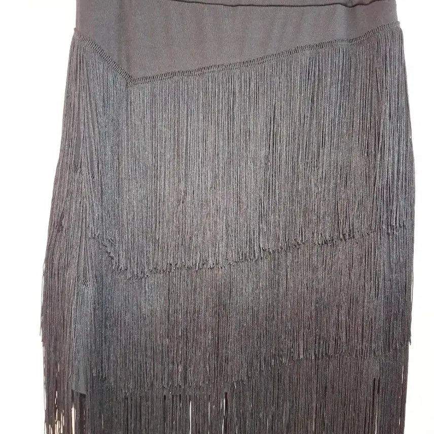 [BUNJANG] Black Pleated Four-Tier Dance Skirt / 블랙 라인댄스 언블플릿츠4단  스커트