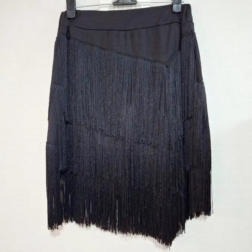 [BUNJANG] Black Pleated Four-Tier Dance Skirt / 블랙 라인댄스 언블플릿츠4단  스커트