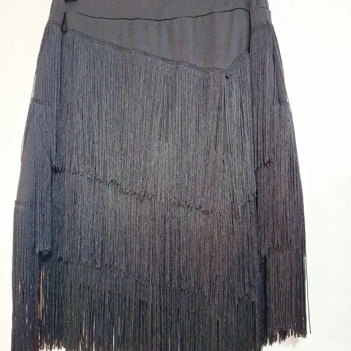 [BUNJANG] Black Pleated Four-Tier Dance Skirt / 블랙 라인댄스 언블플릿츠4단  스커트