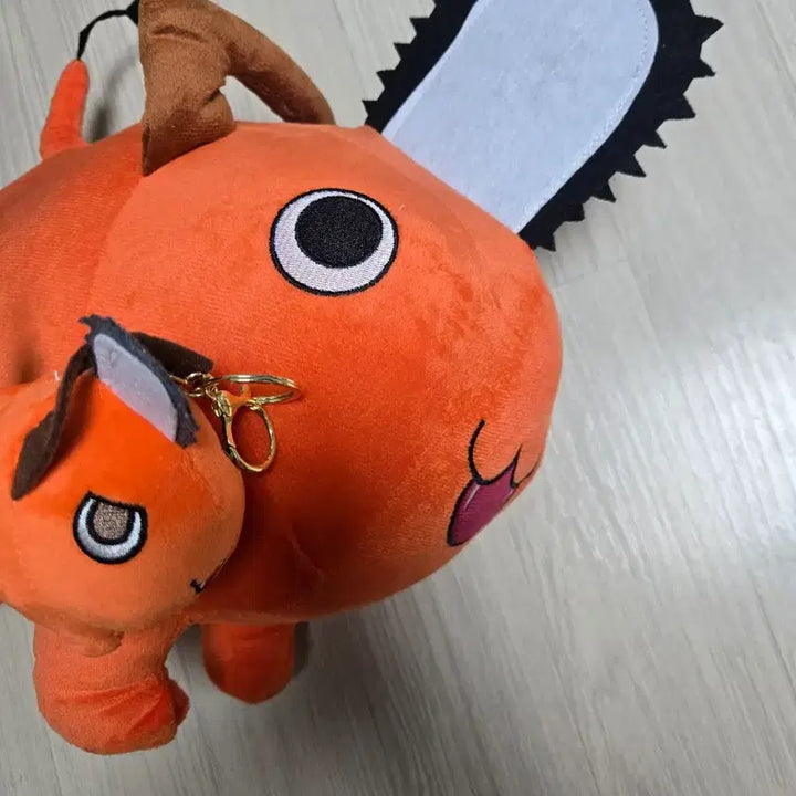 [BUNJANG] Chainsaw Man Pochita Medium Plush + Keychain / 체인소맨 포치타 중형+키링