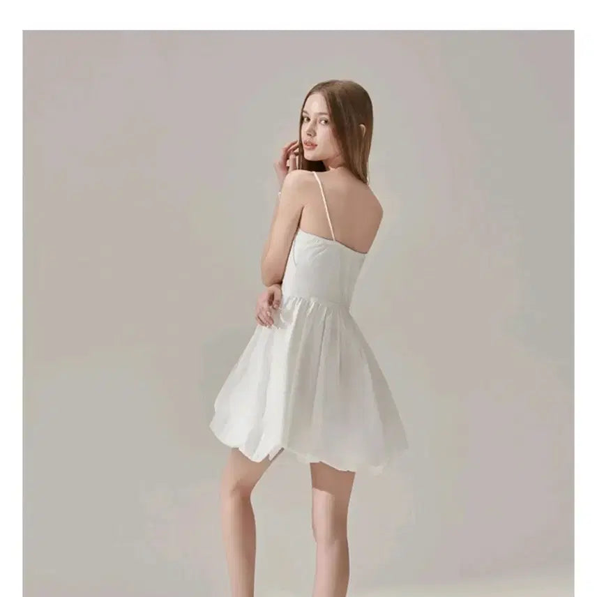 [BUNJANG] White Cap Sleeve Mini Dress / 화이트 캡소매 미니 원피스