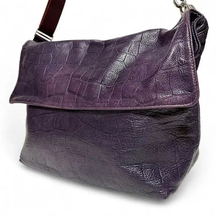 [BUNJANG] Aniary Crocodile Embossed Leather Crossbody Bag / 아니아리 크로크 소가죽 크로스백 포터 요지 와 가죽 장인의 가방