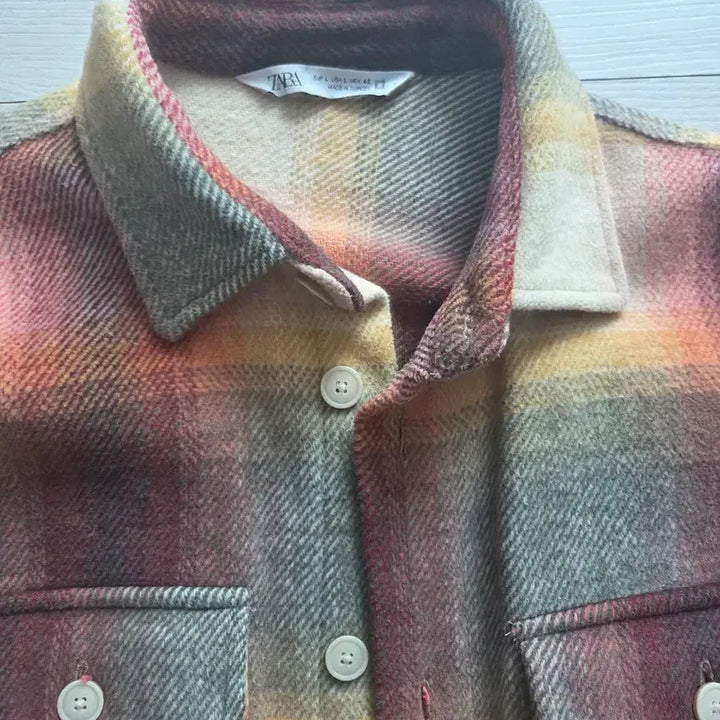 [BUNJANG] ZARA Checkered Shirt Jacket / 자라 체크 셔츠자켓